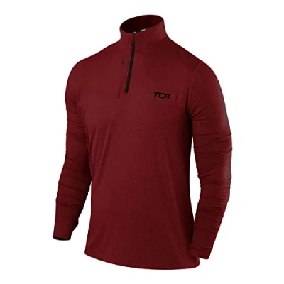Afbeelding van Fusion Top met Lange Mouwen en Halve Rits voor Heren Power Red (Rood)