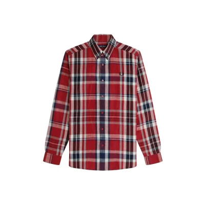 Afbeelding van Fred Perry Overhemd, Heren, Maat: Small, Burnt red