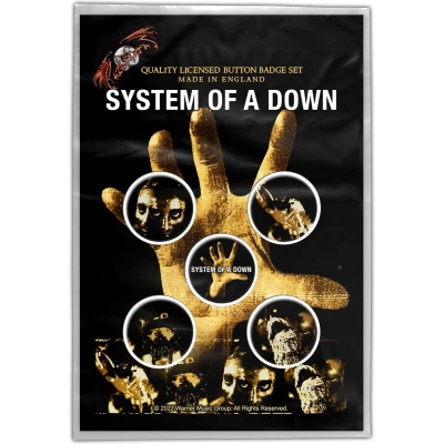 Afbeelding van System Of A Down Hand Badge/button Set van 5 Multicolours