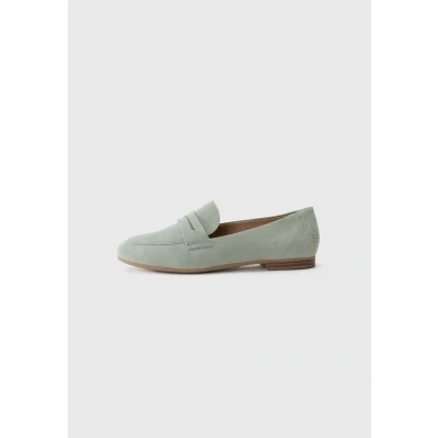 Afbeelding van bugatti Instappers, Dames, Maat: 36, Light green Veloursleer