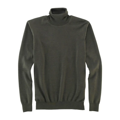 Afbeelding van OLYMP Casual Modern Fit Coltrui olijf, Effen