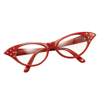 Afbeelding van Bristol Novelty BA142R bril in de stijl van 50er, rood, dames, eenheidsmaat