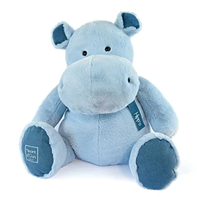 Afbeelding van Histoire d&#039;Ours Reusachtig nijlpaard pluche dier HIPPO jeansblauw 85 cm zeer groot, zacht en schattig voor de kuilen geboorte verjaardagscadeau kinderen HO3215