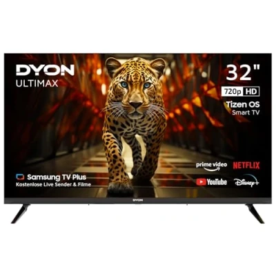 Afbeelding van Dyon Ultimax 32H TI W LED TV 80 cm 32 inch Energielabel F (A G) DVB C, S2, T, T2, HD ready, Smart TV, WiFi Zwart
