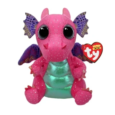 Afbeelding van Ty Beanie Boos T37361 Spitfire the Pink Draak met grote en glinsterende ogen, het pluche dier 15 cm