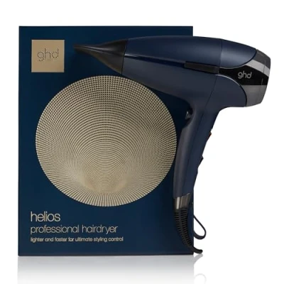 Afbeelding van GHD Helios Professionele haardroger Föhn met 2200 watt, aeroprecis™ technologie, 3x temperatuur &amp; snelheidstanden incl. coolshot (marine blauw)
