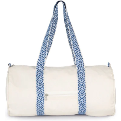 Afbeelding van Kimood Gerecyclede duffeltas KINS101 Ecume / Ethnic Blue