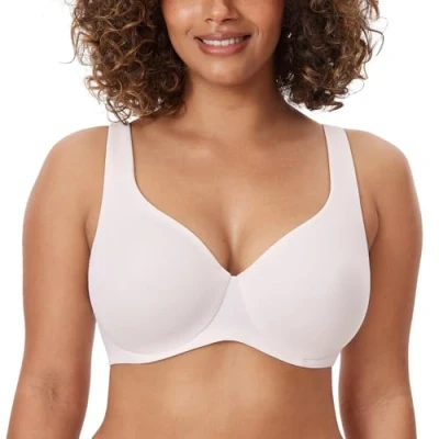 Afbeelding van DELIMIRA AISILIN Dames Minimizer BH met beugel zonder padding Volledige cups Grote maten Ondergoed Kokoswit 85E