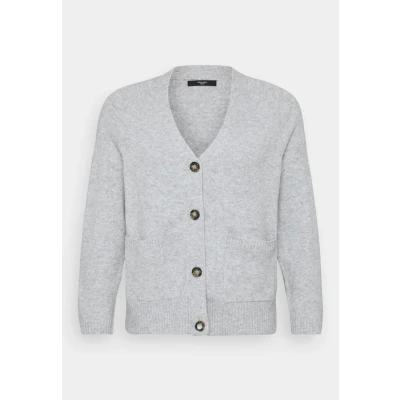 Afbeelding van Vero Moda Curve Vmcboom V NECK Button Cardigan Vest, Dames, Maat: 42/44, Light grey melange