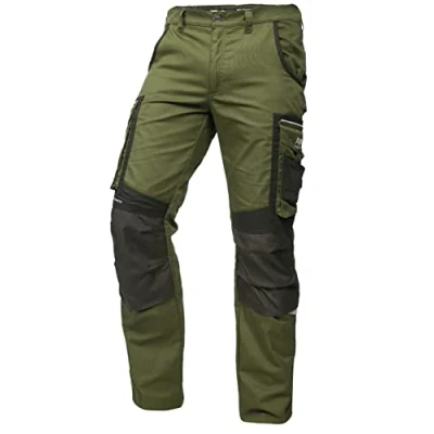 Afbeelding van PUMA Workwear Precision X werkbroek voor heren, premium met veel zakken en versterkte knieën, handwerk, productie bouw, groen/zwart, 50