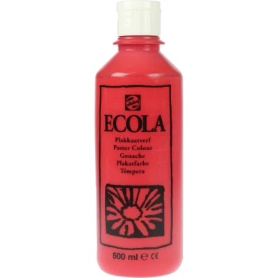 Afbeelding van Talens Ecola plakkaatverf flacon van 500 ml, scharlaken