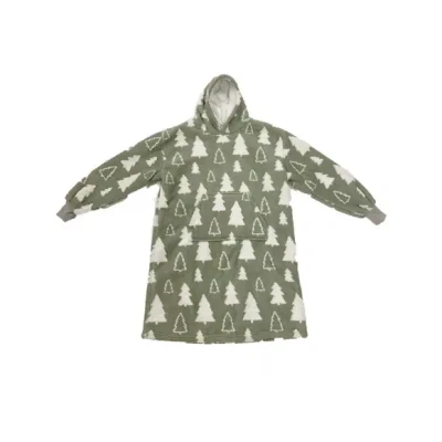 Afbeelding van PINE Oversized Hoodie 70x110 cm &amp; deken in één unisex Abbey Stone groen 1 stuk