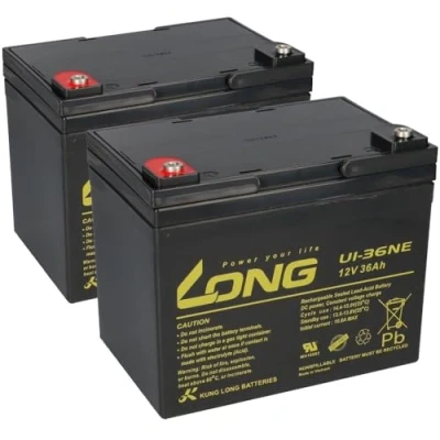 Afbeelding van Reserveaccu voor Shoprider Portas Plus 2 x 12 V (24 V) 36 Ah cyclusbestendig AGM