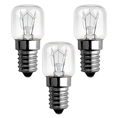 Afbeelding van SCNNC E14 Ovenlamp Dimbaar, 85LM Warm Wit 2300K, Oven Gloeilamp 300 graden hittebestendig, T22 Ovenlampen voor Himalaya Zoutlamp, Magnetron, en Koelkast, 3 Pack