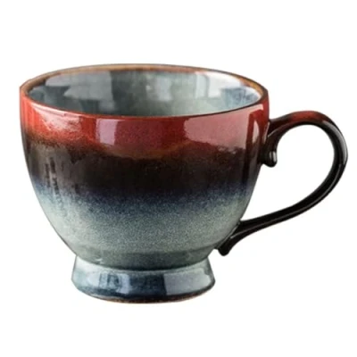 Afbeelding van ZPPLD Koffiemok groot, cappuccinomokken van aardewerk, mok 500 ml, grote mok, theekop met handvat, koffiekop porselein, kunstenaarsdesign