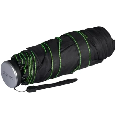 Afbeelding van Doppler Super Mini Fiber compacte zakparaplu extra licht en klein, neon black, 92 cm