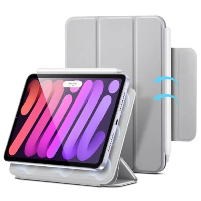 Afbeelding van ESR magnetische beschermhoes compatibel met iPad Mini 6 2021 (6e generatie), praktische bevestiging, automatische slaap /wekfunctie, vierkant Pencil 2, slanke en