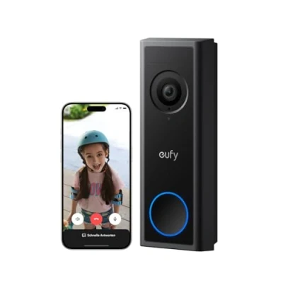 Afbeelding van eufy Security Videodeurbelcamera, draadloze C30, live videogesprek, 2K FHD, werkt op batterijen, 16:9 breed zicht, eenvoudige installatie, mens en bewegingsdetectie, compatibel met HomeBase S380
