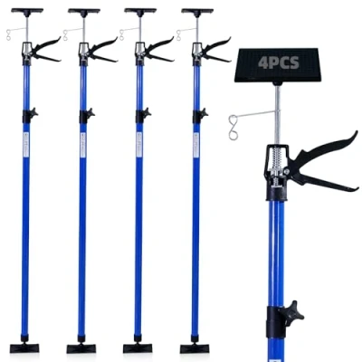 Afbeelding van CCLIFE 4 stuks plafondsteunen, zolderhouder, telescopische steunbelasting tot 30 kg, in lengte verstelbaar, 50 115 cm