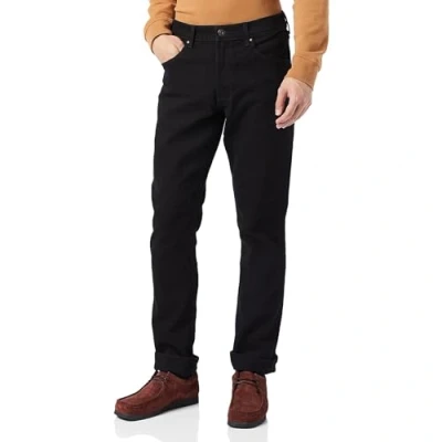 Afbeelding van Wrangler Herren Authentic Regular_w10gm7107 Jeans, Schwarz (Black Rinse), 33W / 30L EU