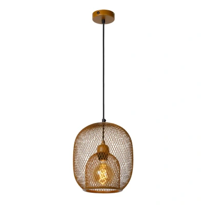 Afbeelding van Lucide JERREL Hanglamp Ø 25 cm 1xE27 Bruin