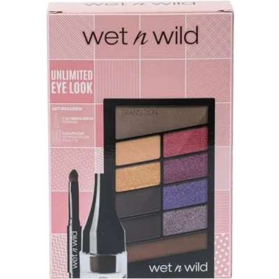 Afbeelding van Wet n Wild Ultimate Eye Look Set, Make up Set met Langdurige Wenkbrauw Pomade &amp; Color Icon 10 Pan Shadow Palette, Romige en Hoog Gepigmenteerde Oogschaduw voor Intense Mengbare Looks