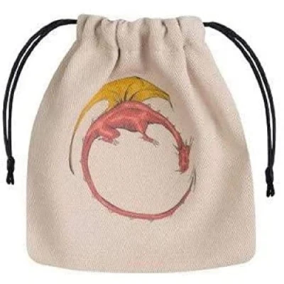 Afbeelding van Dice Bag Dragon Beige &amp; Multicolor Q Workshop