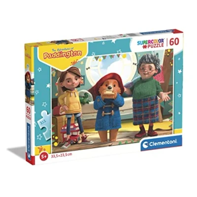 Afbeelding van Clementoni Paddington Puzzel 60 stukjes Supercolor Made in Italy, kinderen 5 jaar, cartoons, dieren, meerkleurig, medium, 26113