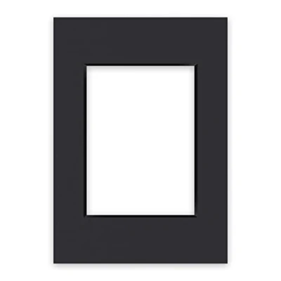 Afbeelding van nielsen Conservation Passepartout karton 1,5 mm buitenformaat 21x29,7 cm (DIN A4) voor beeldformaat 13x18 zwart glad oppervlak