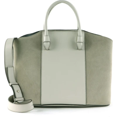 Afbeelding van FURLA Leren Schoudertas Handtas Miastella Tote Bag Perla e Beige