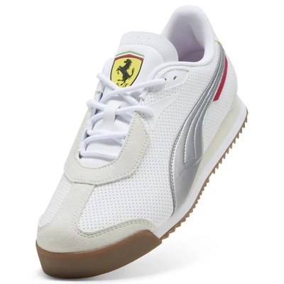 Afbeelding van Scuderia Ferrari Roma uniseks sneakers, Wit/Zilver, Maat 48 PUMA