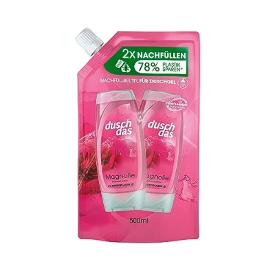 Afbeelding van Duschdas Douchegel Magnolia navulzak, douchebad met verwennende geurformule zorgt voor een verfrissende start van de dag, 500 ml, 1 stuk