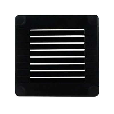 Afbeelding van VONLIS® Ventilatierooster, afvoerluchtrooster, lamellenrooster, kunststof, hoekig, 100 x mm, antraciet/grafiet
