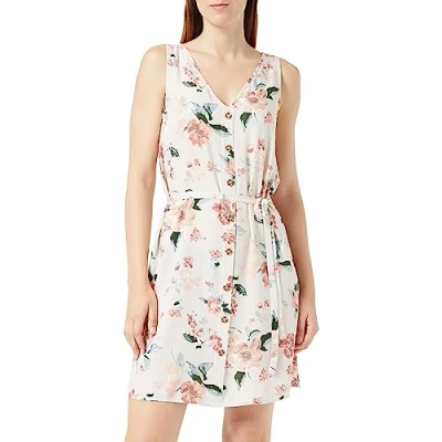 Afbeelding van VERO MODA VMBUMPY SL korte jurk WVN NOOS jurk, Birch/Aop: Big Flower, XL, XL