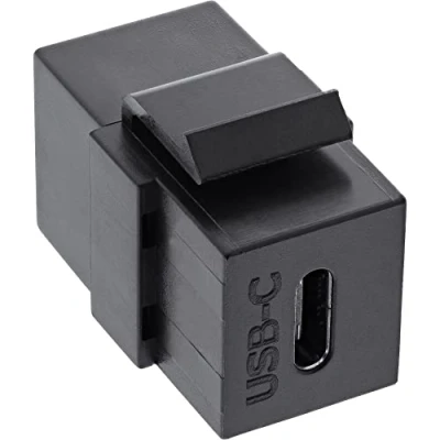Afbeelding van InLine 76201Z USB 3.1 Keystone Snap In inzetstuk, C bus/bus, zwart