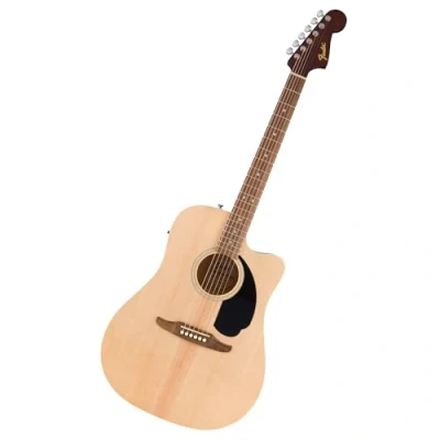 Afbeelding van Fender California Debuut Redondo Dreadnought met cutaway akoestische gitaar CE, sparren top, zwarte slagplaat, natuurlijk