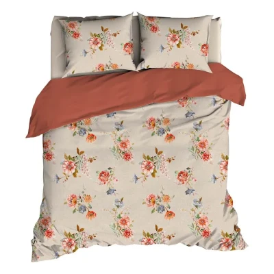 Afbeelding van Dekbedovertrek Satin d&#039;Or Eileen Sandybeige Satijn 200 x / 220 cm 2 Persoons