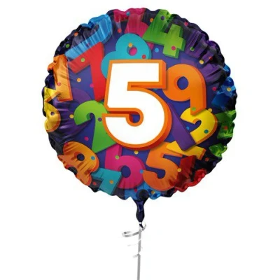 Afbeelding van Folieballon Cijfers 5 jaar 45 cm Helium en Luchtvulling