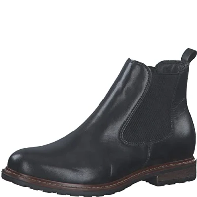 Afbeelding van Tamaris Dames 1 25056 29 Chelsea laarzen, zwart leder, 36 EU