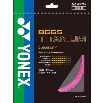Afbeelding van Yonex BG 65TI 0,70 mm Pink 10 meter