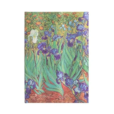 Afbeelding van Carnet à couverture rigide Iris de Van Gogh Midi Ligné 144 p.: Hardcover, 120 gsm, ribbon marker, memento pouch, elastic closure, book edge printing