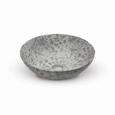 Afbeelding van LoooX Ceramic Terrazzo Opzetkom 40x15 cm Grey