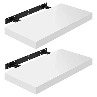 Afbeelding van WOLTU Volato RG9488sz 2 wandplank, vrij zwevend, zwevende plank, hout, 25 x 22,9 3,8 cm, zwart