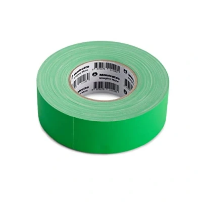 Afbeelding van Manfrotto Nastro Gaffer 50 mm x m Chroma Key Verde, di Prima Qualità per Green Screen, Tenuta Extra Forte, Utilizzo con Tecnica Keying, Resistente Set Fotografico, LL LB7966