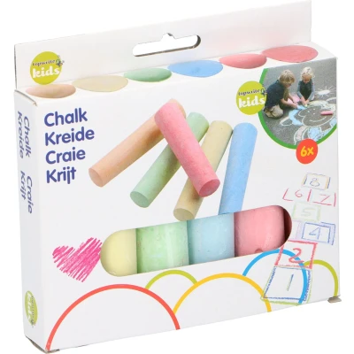 Afbeelding van Eddy Toys Stoepkrijt Bevordert Creativiteit 6 stuks