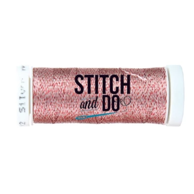 Afbeelding van Silver Red Sparkles Embroidery Thread Stitch and Do