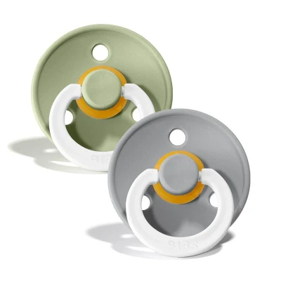 Afbeelding van Bibs Sage/Cloud Glow in the Dark 0 6 mnd 2 Stuks Fopspeen 110267