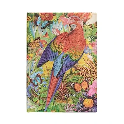 Afbeelding van Paperblanks 12 maandenkalender 2024, tropische tuin, Verso, Midi (130 x 180 mm)