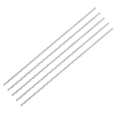 Afbeelding van ENT 50443 Houtdraaiboor Ø 3 mm in verpakking van 5, extra lang 200 mm, met centreerpunt en voorsnijder, D x NL 135 GL cilindrische schacht, Snelstaal