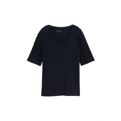 Afbeelding van TOM Tailor MIT Vausschnitt Tshirt basic, Dames, Maat: XS, Lunar eclipse